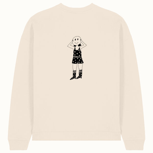 the smiley girl unisex sweater Thumbnail